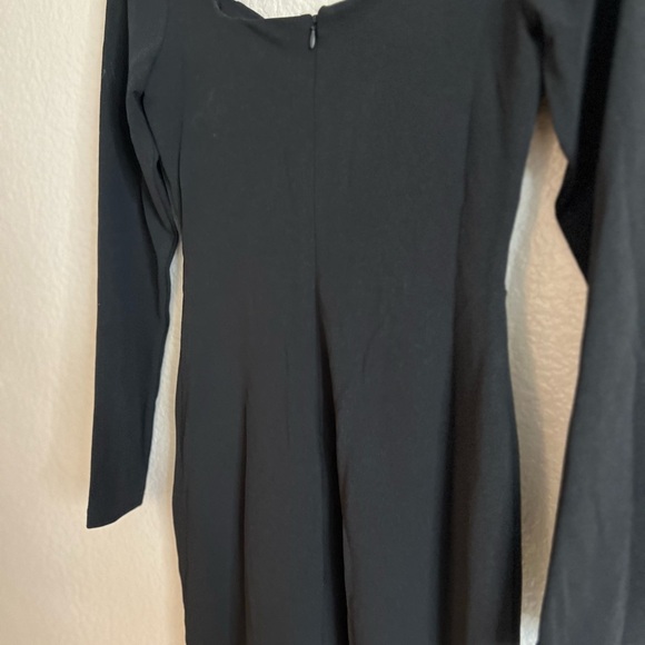 NWT Save a Little Bliss For Me Black Long Sleeve Bodycon Maxi Dress - Picture 6 of 7
